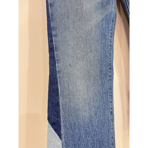 Frame Le High Flare Diagonal Block Boho Patchwork Hippie Jeans 26 29inseam - Picture 13 of 16